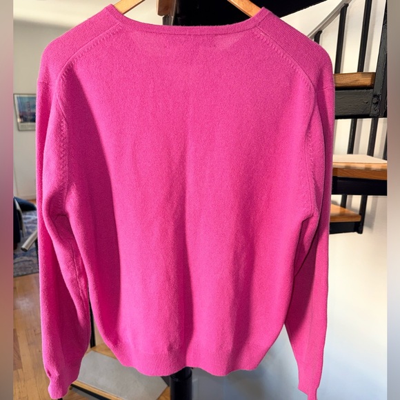 Charter Club 100% Cashmere Women’s  Vibrant Pink Women's Cardigan Size Large - Picture 2 of 6
